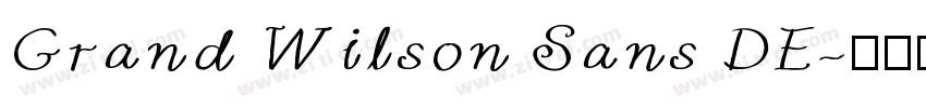 Grand Wilson Sans DE字体转换